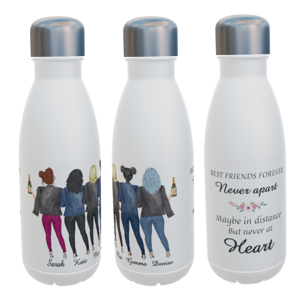 5 Best Friends Forever Insulated Water Bottle, Thermos bottle